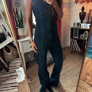 We The Free ring the alarm Indigo Denim Jumpsuit